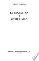 La novelística de Gabriel Miró