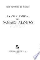 La obra poética de Dámaso Alonso