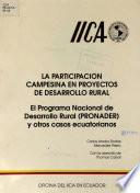 La Participacion Campesina en Proyectos de Desarrollo Rural