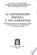 La participación política y sus garantías