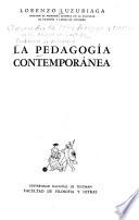La pedagogía contemporánea