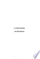 La philosophie de Hölderlin