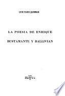 La poesía de Enrique Bustamante y Ballivián