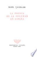 La poesía de la soledad en España