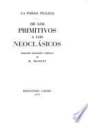 La poesia inglesa: De los primitivos a los neoclásicos