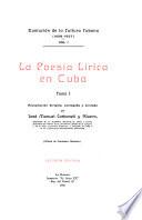 La poesía lírica en Cuba ...