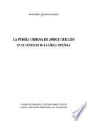 La poesía urbana de Jorge Guillén