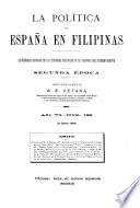 La Política de España en Filipinas