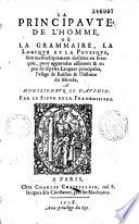 La principauté de l'homme ou la grammaire du logique