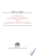 La prosa autobiográfica de Mariano Picón-Salas