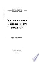 La reforma agraria en Bolivia