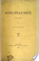 La resistencia popular de corrientes en 1878