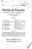 La Revista de filosofía, cultura, ciencias, educación
