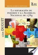 La separación de poderes y la Asamblea Nacional de 1789
