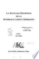 La stato kaj Estonteco de la internacia lingvo Esperanto