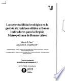 La sustentabilidad ecológica en la gestión de residuos sólidos urbanos