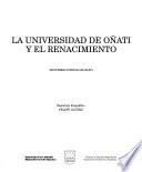 La Universidad de Oñati y el Renacimiento