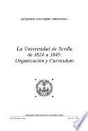 La Universidad de Sevilla de 1824 a 1845