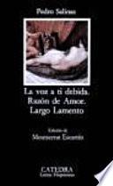 La voz a ti debida