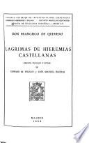 Lágrimas de Hieremías castellanas