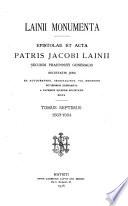 Lainii monumenta: 1563-1564