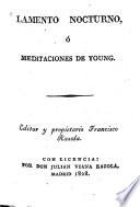 Lamento nocturno, o, Meditaciones de Young