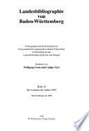 Landesbibliographie von Baden-Württemberg: Die Literatur des Jahres 1995