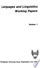 Languages and Linguistics: Working Papers