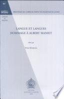 Langue et langues