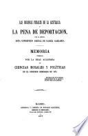 Las colonias penales de la Australia y la pena de deportacion