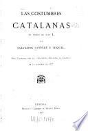 ¬Las costumbres catalanas en tiempo de Juan I0