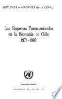 Las Empresas transnacionales en la economía de Chile, 1974-1980