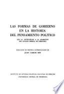 Las Formas de gobierno en la historia del pensamiento político