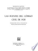 Las fuentes del Código civil de 1928