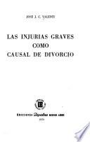 Las injurias graves como casual de divorcio