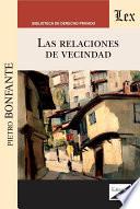 Las relaciones de vecindad