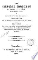 Las Selectas sagradas en latin y español ilustradas con notas, ó, Historias escogidas del Antiguo Testamento
