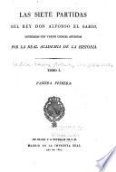 Las siete partidas del rey Don Alfonso el Sabio