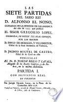 Las siete partidas del Sabio Rey D. Alfonso el Nono, 1