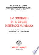 Las sociedades en el derecho internacional privado