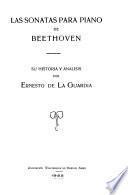 Las sonatas para piano de Beethoven