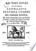Las tres mvsas ultimas castellanas