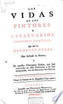 Las vidas de los pintores y estatuarios eminentes Españoles