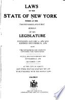 Laws of the State of New York Passed at the ... Session of the Legislature