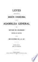 Laws Passed at the Session of the General Assembly of the State of Colorado