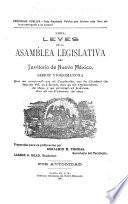 Laws Passed by the General Assembly of the Territory of New Mexico