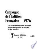 Le Catalogue de l'édition française