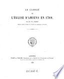 Le clergé de l'église d'Amiens en 1789