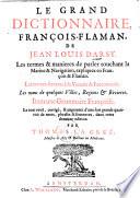 Le grand dictionnaire François-Flaman