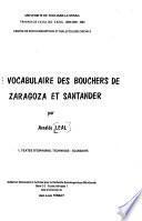 Le Vocabulaire des bouchers de Zaragoza et Santander
